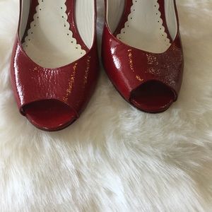 Made in Italy Red leather heels